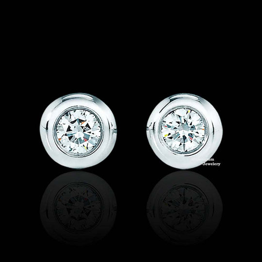 0.35ct Round cut Stud Earrings Moissanite Diamond For Women